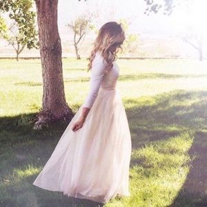 LC Lauren Conrad Runway Blush Tulle Skirt